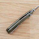 Bestech Knives Ronan B-Lock Folding Knife 3.25" 14C28N Sandvik Steel Blade OD Green G10 Handle