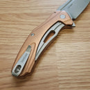 Kershaw Natrix XL Frame Folding Knife 3.75" D2 Tool Steel Blade Copper Handle
