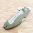 Cold Steel Spartan Folding Knife 4.5" CPM-S35VN Steel Blade OD Green G10 Handle