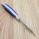 Frost Cutlery Coke Bottle Pocket Knife Stainless Steel Blades Blue Jigged Bone Handle