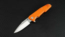 Artisan Predator Liner Folding Knife 3" D2 Tool Steel Blade Orange G10 Handle