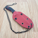 Rough Ryder Neck Fixed Knife 3" 3Cr13 Steel Full Tang Blade Black G10 Handle