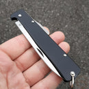 OTTER-Messer Mercator Folding Knife 3.25" Carbon Steel Blade Stainless Handle