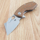 Bestech Knives Lizard Liner Folding Knife 2.5" D2 Tool Steel Blade Orange/Green G-10 Handle