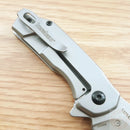 Kershaw Valve Framelock Folding Knife 2.25" 4Cr14 Steel Blade Bead Blast Finish Stainless Handle