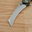 Artisan Eagle Liner Folding Knife 3.63" D2 Tool Steel Blade Green G10 Handle
