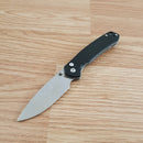 CJRB Pyrite Folding Knife 3.13" AR-RPM9 Steel Drop Point Blade Black G10 Handle
