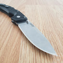 Cold Steel L Voyager Folding Knife 4" AUS-10A Steel Blade Black Black Griv-Ex Handle