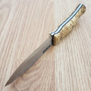 Casstrom No 10 Forest Fixed Knife 4" Sleipner Steel Blade Curly Birch Handle