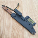 TOPS Ranger Bootlegger 2 Fixed Knife 5" 1095HC Steel Full Sawback Blade Tan Micarta Handle