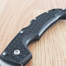 Cold Steel L Voyager Folding Knife 4" AUS-10A Steel Blade Black Black Griv-Ex Handle