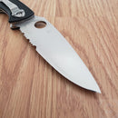 Spyderco Resilience Folding Knife 4.25" Part Serrated 8Cr13MoV Steel Blade FRN