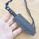 Condor Neck Gladius Fixed Knife 3.14" 1075HC Steel Blade Wrapped Paracord Handle