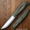 Cold Steel Finn Hawk Fixed Knife 4" Satin 4116 Steel Blade OD Green TPR Handle