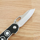 Kizer Cutlery Cormorant Button Lock Folding Knife 3.25" S35VN Steel Blade Black/White G10 Handle
