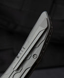 Bestech Knives Samari Folding Knife 3.88" Bohler M390 Steel Blade Gray Titanium Handle