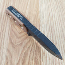TOPS Lil Roughneck Knife 2.75" 5160 Steel Full Tang Blade Linen Micarta Handle