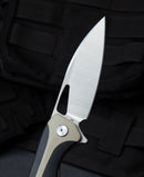 Bestech Knives Komodo Linerlock Folding Knife 3.38" D2 Tool Steel Blade Black / Tan G10 Handle