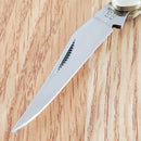 Rough Ryder Baby Toothpick Folding Knife Stainless Steel Blade Amber Bone Handle