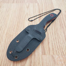 Rough Ryder Neck Fixed Knife 3" 3Cr13 Steel Full Tang Blade Black G10 Handle