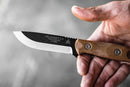 TOPS Fieldcraft Fixed Knife 3.75" Full Tang 1095HC Steel Blade Micarta Handle
