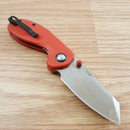 CJRB Maileah Linerlock Folding Knife 2.38" AR-RPM9 Stainless Steel Blade Red G10 Handle
