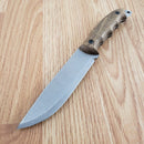 BPS Knives Bushcraft Fixed Knife 5." 1066 Carbon Steel Blade Walnut Wood Handle