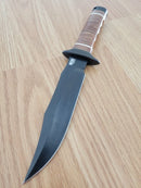 SOG Bowie 2.0 Fixed Knife 6.38" AUS-8 Steel Blade Leather/Steel Handle