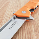 Cold Steel Large Luzon Folding Knife 6" 8Cr13MoV Stainless Steel Blade Orange GFN Handle
