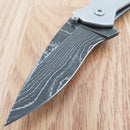Kershaw Scallion Assisted Folding Knife 2½ Damascus Steel Blade Stainless Handle