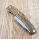 Rough Ryder Mushroom Folding Pocket Knife 440A Steel Blade Brown Wood Handle