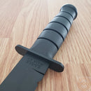 KA-BAR Fixed Knife 8" 1095 Steel Tanto Blade Black Rubber G / Carbon Steel Handle 1245