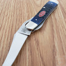 Case XX Cutlery RussLock Folding Knife 2.7" Stainless Steel Blade Navy Blue Bone Handle 07057