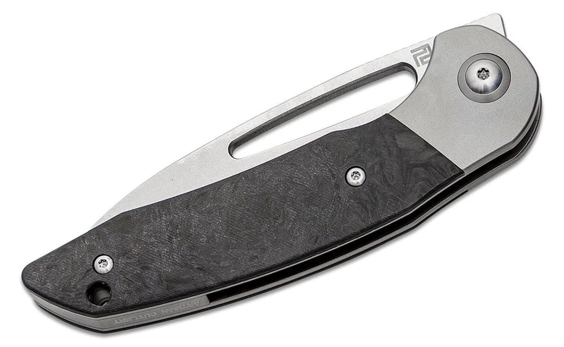 Artisan Tylos Folding Knife 3.25" S35VN Steel Blade Carbon Fiber/Titanium Handle