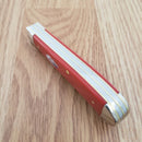 Case XX Mini Trapper Pocket Knife Carbon Steel Blades Red Smooth Synthetic Handle