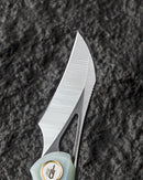 Bestech Knives Bihai Linerlock Folding Knife 2.13" 14C28N Steel Hawkbill  Blade Jade G10 Handle