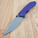 Civivi Brazen Folding Knife 3.5" Sandvik 14C28N Steel Blade Purple G10 Handle