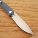 CJRB Ria Linerlock Folding Knife 3" 12C27 Steel Blade Blue And Gray G10 Handle