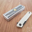 Bestech Knives Bestechman Dundee Linerlock Folding Knife 3.5" D2 Tool Steel Blade White G10 Handle