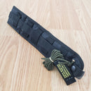 TOPS Pry Fixed Knife 5.75" Part Serrated 1095 Steel Blade Black Linen Micarta Handle