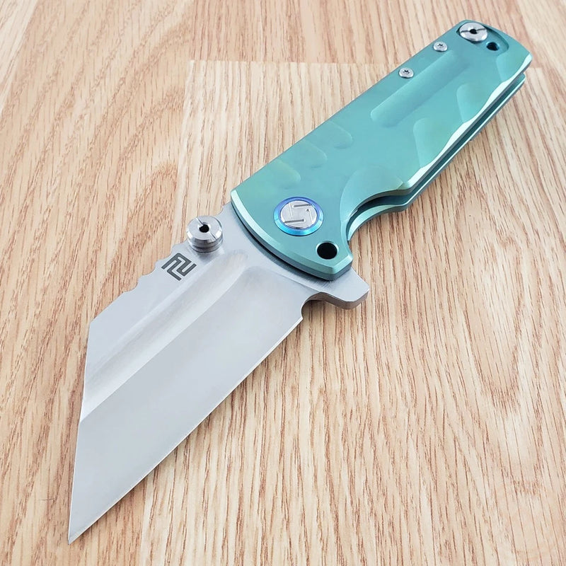 Artisan Proponent Frame Folding Knife 4" S35VN Steel Tanto Blade Titanium Handle