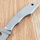 Spyderco GrassHopper Knife 2.25" 12C27 Steel Blade Brushed Stainless Handle