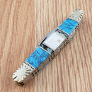 Frost Cutlery Wrangler Pocket Knife Stainless Blades Turquoise/Pearl Handle