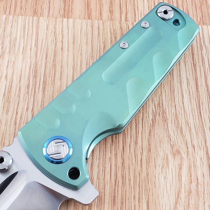 Artisan Proponent Frame Folding Knife 4" S35VN Steel Tanto Blade Titanium Handle