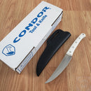 Condor Meatlove Fixed Knife 4.5" Satin 420HC Steel Blade White Micarta Handle