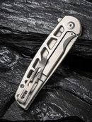 Civivi Perf Framelock Folding Knife 3.13" Nitro V Steel Blade Stainless Handle