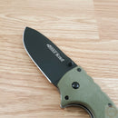 Cold Steel 4-Max Scout Folding Knife 4" AUS-10A Steel Blade Green Griv-Ex Handle