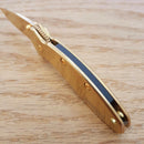 Kershaw Chive Assisted Folding Knife 2" 420HC Steel Blade Gold Stainless Handle
