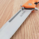 Cold Steel Large Luzon Folding Knife 6" 8Cr13MoV Stainless Steel Blade Orange GFN Handle