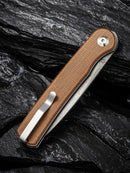 Civivi Stylum Folding Knife 3" 10Cr15CoMoV Steel Blade Brown Micarta Handle